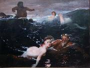 Arnold Bocklin The Waves (mk09) Norge oil painting reproduction